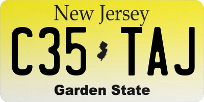 NJ license plate C35TAJ
