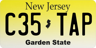 NJ license plate C35TAP