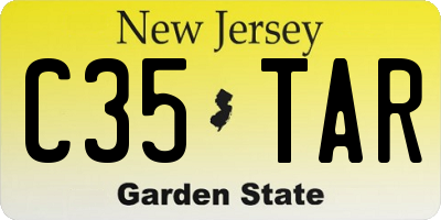 NJ license plate C35TAR
