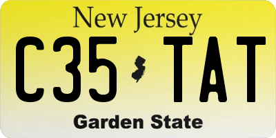 NJ license plate C35TAT