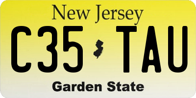 NJ license plate C35TAU