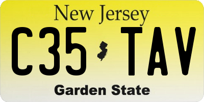 NJ license plate C35TAV
