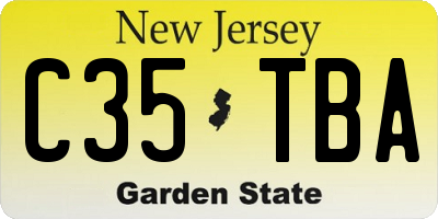NJ license plate C35TBA