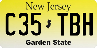NJ license plate C35TBH