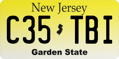 NJ license plate C35TBI