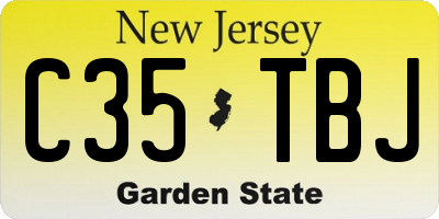 NJ license plate C35TBJ