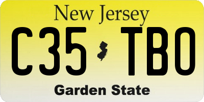 NJ license plate C35TBO