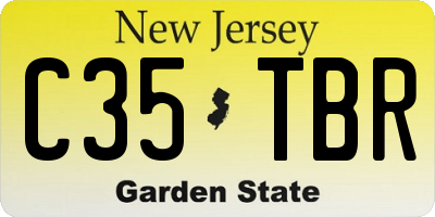 NJ license plate C35TBR