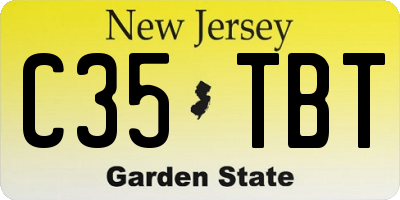 NJ license plate C35TBT