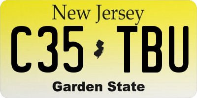 NJ license plate C35TBU