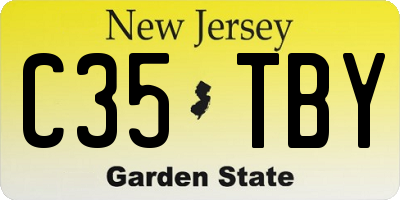NJ license plate C35TBY