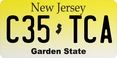 NJ license plate C35TCA