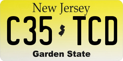 NJ license plate C35TCD
