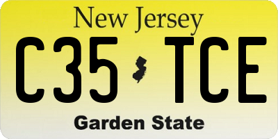 NJ license plate C35TCE