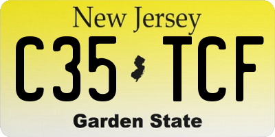 NJ license plate C35TCF