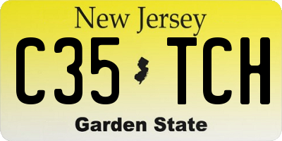 NJ license plate C35TCH