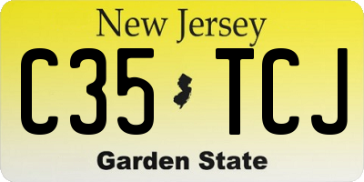 NJ license plate C35TCJ