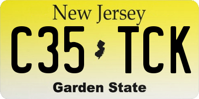 NJ license plate C35TCK
