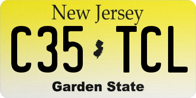 NJ license plate C35TCL