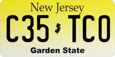 NJ license plate C35TCO