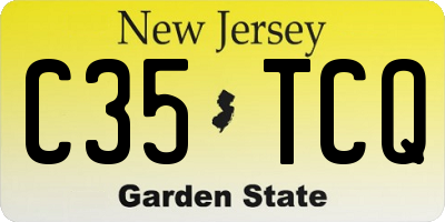 NJ license plate C35TCQ