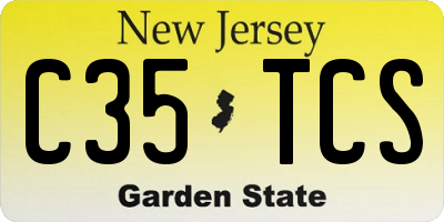 NJ license plate C35TCS