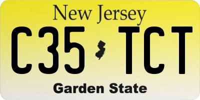 NJ license plate C35TCT