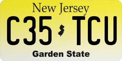 NJ license plate C35TCU