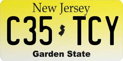 NJ license plate C35TCY