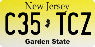 NJ license plate C35TCZ
