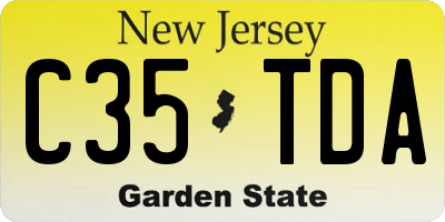 NJ license plate C35TDA