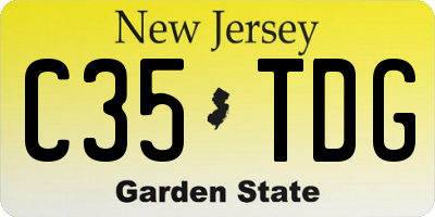 NJ license plate C35TDG