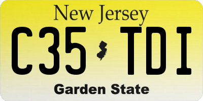 NJ license plate C35TDI