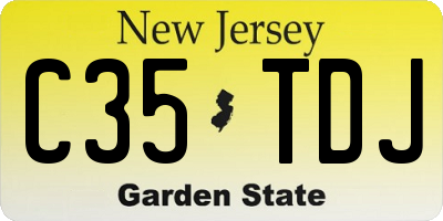 NJ license plate C35TDJ
