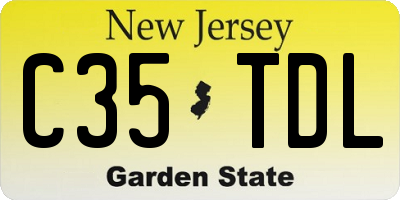 NJ license plate C35TDL