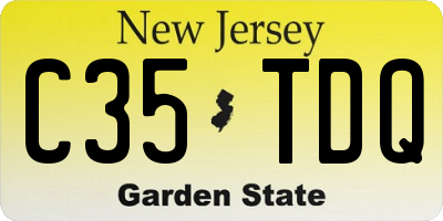 NJ license plate C35TDQ