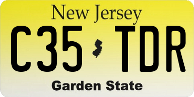 NJ license plate C35TDR