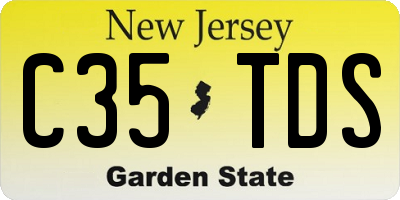 NJ license plate C35TDS