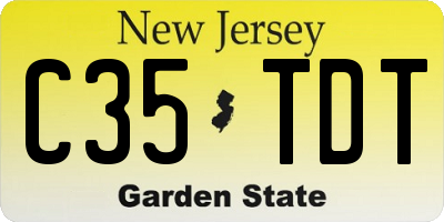 NJ license plate C35TDT