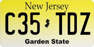 NJ license plate C35TDZ