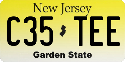 NJ license plate C35TEE