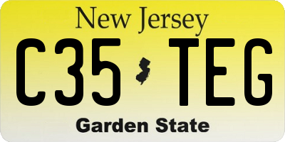 NJ license plate C35TEG