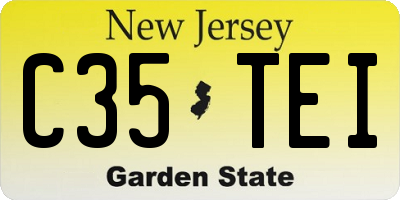 NJ license plate C35TEI