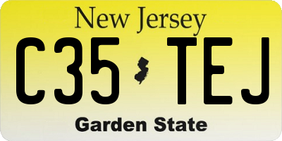 NJ license plate C35TEJ