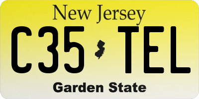 NJ license plate C35TEL