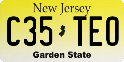 NJ license plate C35TEO