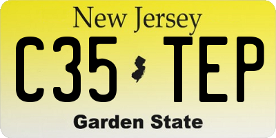 NJ license plate C35TEP