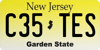 NJ license plate C35TES