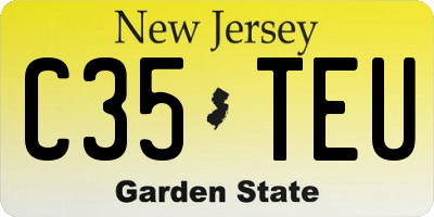 NJ license plate C35TEU
