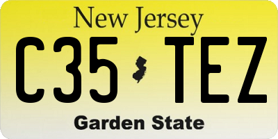 NJ license plate C35TEZ